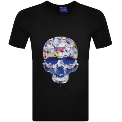 Paul Smith Skull T Shirt Black In Blue