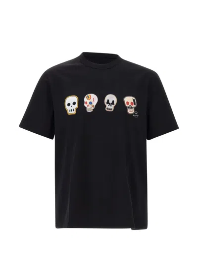 Paul Smith Mens Casual Fit Skulls T-shirt In Black