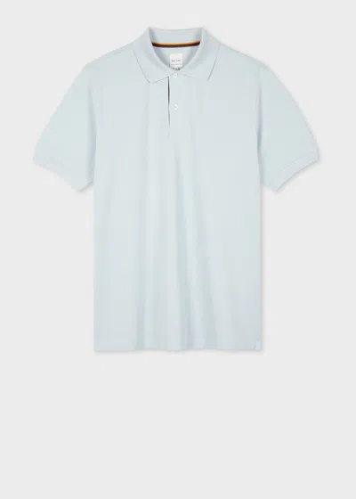 Paul Smith Sky Blue 'artist Stripe' Placket Polo Shirt