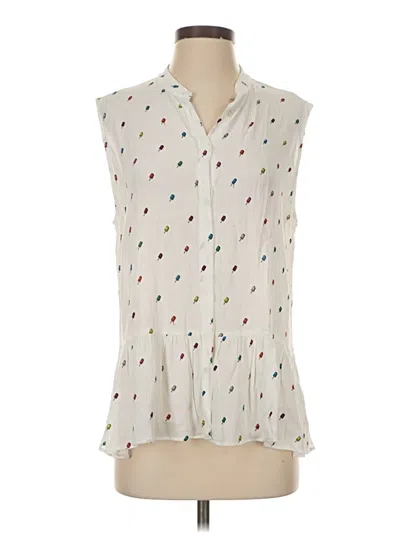 Pre-owned Paul Smith Sleeveless Button Down Shirt In Ivory