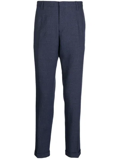 Paul Smith Slim-cut Wool Trousers In Blue