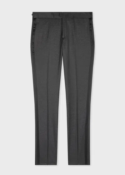 Paul Smith Slim-fit Black Glitter Wool-blend Evening Trousers