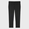 Paul Smith Slim-fit Black Two-ply Merino Wool Trousers In Black