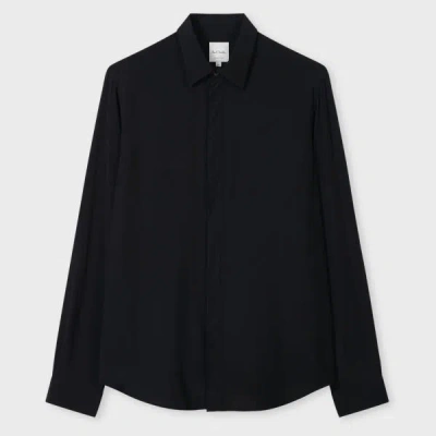 Paul Smith Slim-fit Black Viscose Evening Shirt