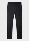 Paul Smith Slim-fit Black Wool-silk Jacquard Evening Trousers In Black