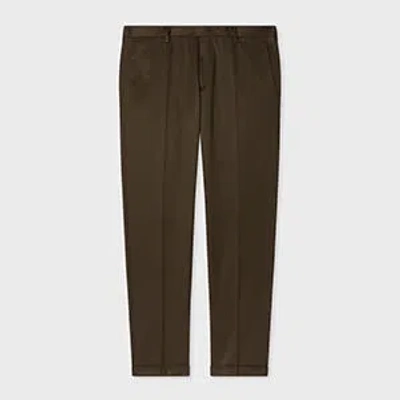 Paul Smith Slim-fit Brown Cotton-stretch Chinos In Green