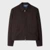 Paul Smith Slim-fit Brown Pinstripe Wool Jacket In Burgundy