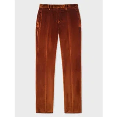 Paul Smith Slim-fit Brown Velvet Trousers