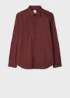 Paul Smith Slim-fit Burgundy Cotton Shirt Red In Red