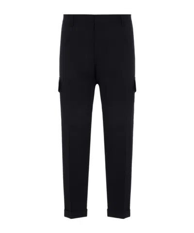 Paul Smith Slim-fit Cargo Wool Trousers In Black