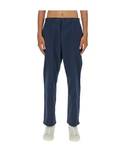 Paul Smith Slim-fit Cotton-blend Chinos In Blue