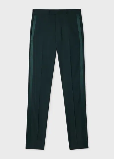 Paul Smith Slim-fit Dark Green Wool-mohair Evening Trousers