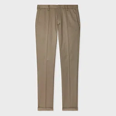 Paul Smith Slim-fit Grey Cotton-stretch Chinos In Brown