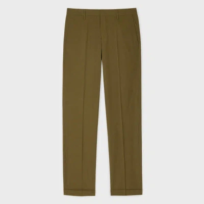 Paul Smith Slim-fit Khaki Poplin Chinos Green