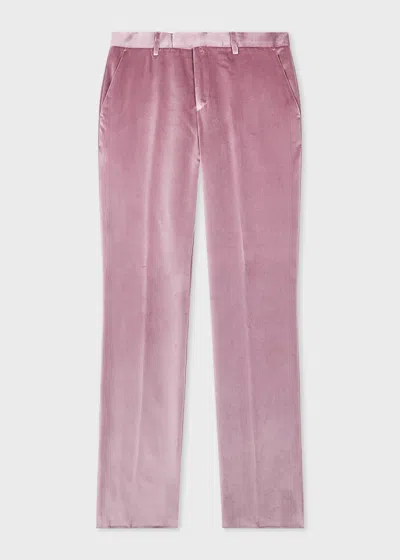 Paul Smith Slim-fit Lilac Velvet Trousers Purple