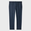 Paul Smith Slim-fit Navy Overdyed Wool-cashmere Flannel Trousers Blue In Blue