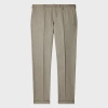 Paul Smith Slim-fit Oatmeal Overdyed Wool-cashmere Flannel Trousers Grey In Gold