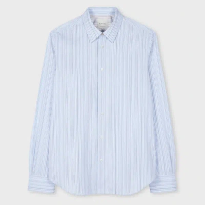 PAUL SMITH SLIM-FIT PALE BLUE 'SIGNATURE STRIPE' COTTON SHIRT
