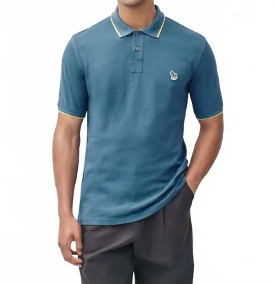Paul Smith Slim Fit Polo Shirt In Petrol Blue