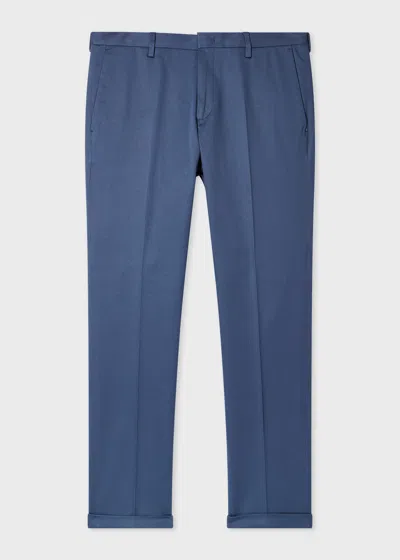 Paul Smith Slim-fit Steel Blue Cotton-stretch Chinos