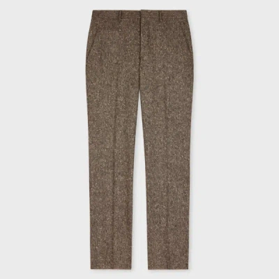 Paul Smith Slim Straight-fit Light Brown Flecked Wool Trousers