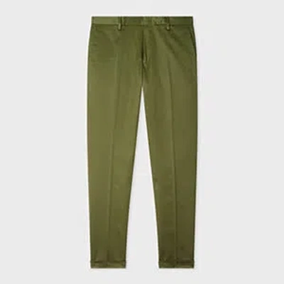 Paul Smith Slim-fit Khaki Green Stretch-cotton Chinos