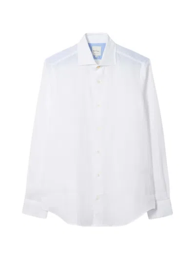 Paul Smith Slim-fit Linen Shirt In White