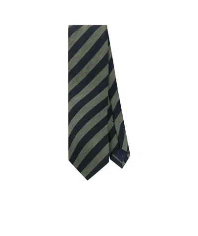 Paul Smith Slub-stripe Tie In Black