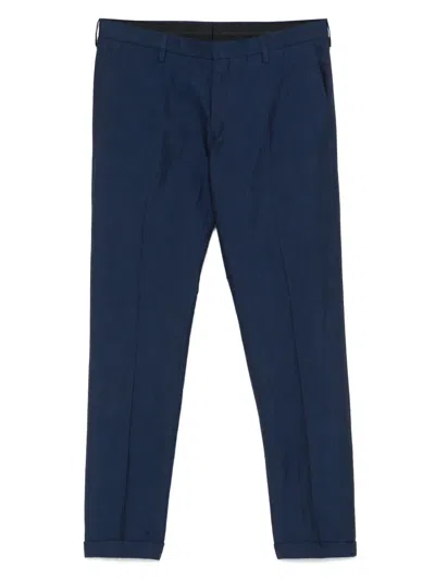 Paul Smith Slub-textured Trousers In 蓝色
