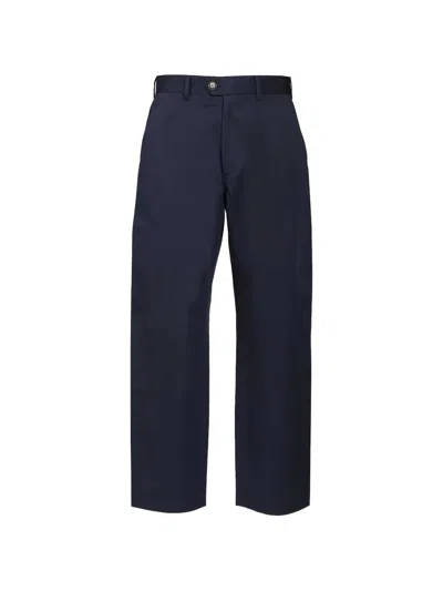 Paul Smith Slub-texture Trousers In Blue