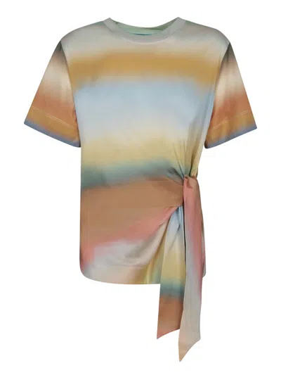 Paul Smith Gradient Tie-side T-shirt In Organic Cotton In Multi