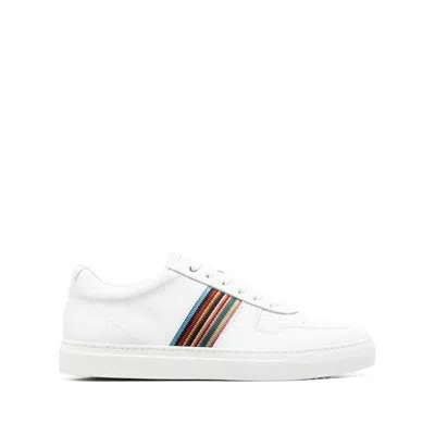 Paul Smith Signature Stripe 系带运动鞋 In Whites