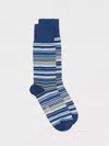 Paul Smith Men Sock Multistripe In Blue