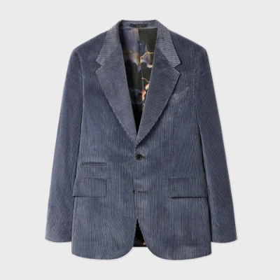 Paul Smith Soft Blue Two-tone Corduroy Blazer