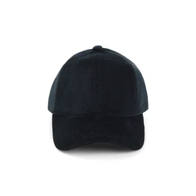 Paul Smith Soft Cotton Blend Cap With Textured Corduroy Finish In Green
