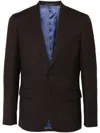 Paul Smith Single-breasted Wool-blend Jacket In Brown