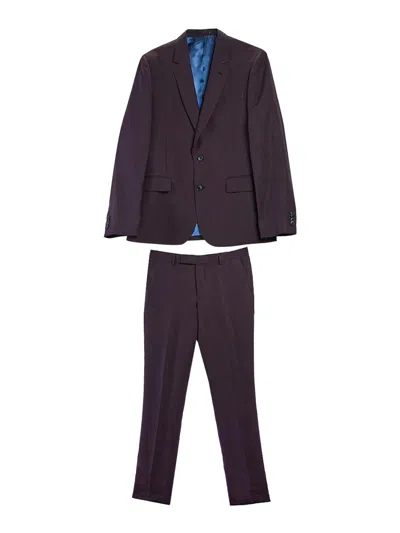 Paul Smith Soho Pinstriped Wool And Linen Suit In Black