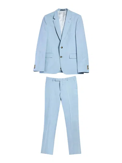 Paul Smith Soho Linen Suit In Blue
