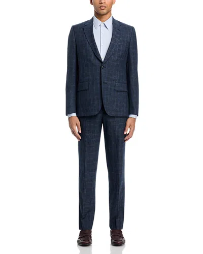 Paul Smith Soho Plaid Loro Piana Suit In Blue