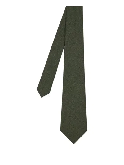 Paul Smith Speckled-lining Merino Wool-cashmere Blend Tie In Gray