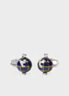 Paul Smith 'globe' Cufflinks Blue In Blue