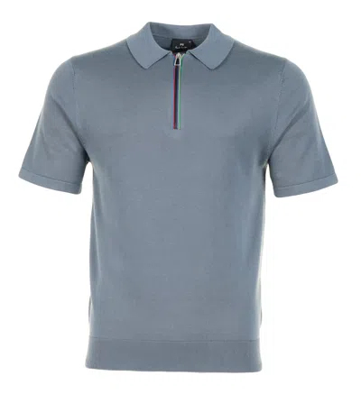 Paul Smith Sport Stripe Short Sleeve Polo Shirt 75 Anthracite In Gray