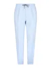 Paul Smith Straight Leg Trousers Elastic Waistband In Blue