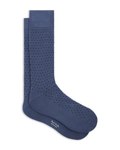Paul Smith Square Dot Socks In Blue
