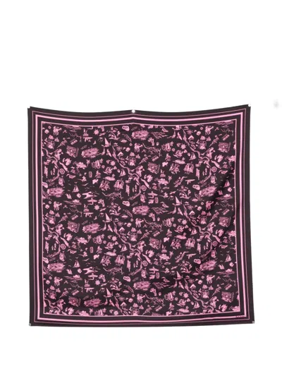 Paul Smith Square-shape Silk Scarf In Pattern