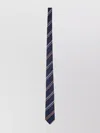 Paul Smith Standard Width Multi-color Striped Tie In Blue