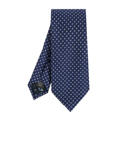 Paul Smith Star Pattern Tie In Blue