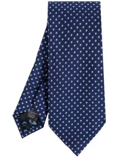 Paul Smith Stars Tie In Blue
