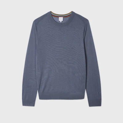 Paul Smith Steel Blue Merino Wool Sweater Grey