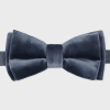 Paul Smith Steel Blue Velvet Pre-tied Bow Tie In Blue